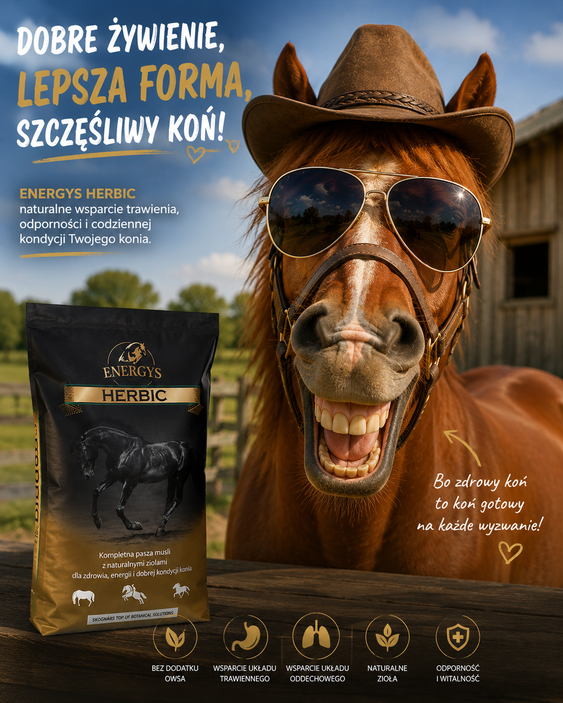 Energys Herbic - Moc natury w codziennej diecie Twojego konia